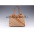 Gucci Bright Bit GG Canvas Cognac Leather Trim  Handle Tote