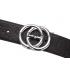 Gucci ssima Black Leather Belt with Interlocking G Buckle Replica