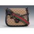 Gucci Lady Web GG Canvas And Black Leather Medium Bag  18926781