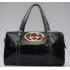 Replica Gucci  Handle bags 170010 Black Cow Leather Ladies