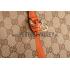 Gucci GG Supreme Canvas And Orange Leather Tote 18926778