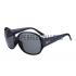 Gucci Oversized Round Leather Dark Blue Sunglasses 307819