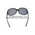 Gucci Oversized Round Leather Dark Blue Sunglasses 307819