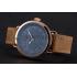 Hamilton Navy Pioneer Small Second Black Dial Rose Gold Case Light Brown Leather Strap