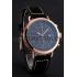 Cheap Hamilton Navy Pioneer Chrono Black Dial Rose Gold Case Black Leather Strap