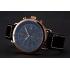 Cheap Hamilton Navy Pioneer Chrono Black Dial Rose Gold Case Black Leather Strap