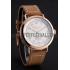 Hamilton Navy Pioneer Small Second White Dial Rose Gold Case Light Brown Leather Strap