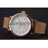 Hamilton Navy Pioneer Small Second White Dial Rose Gold Case Light Brown Leather Strap