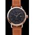 Hamilton Navy Pioneer Black Dial Rose Gold Case Brown Leather Strap