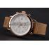 Hamilton Navy Pioneer Chrono White Dial Rose Gold Case Light Brown Leather Strap Replica