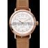 Hamilton Navy Pioneer White Dial Rose Gold Case Light Brown Leather Strap