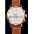 Replica Hamilton Navy Pioneer Chrono White Dial Rose Gold Case Brown Leather Strap