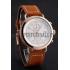 Replica Hamilton Navy Pioneer Chrono White Dial Rose Gold Case Brown Leather Strap