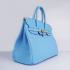 Hermes Original leather 6089 Ladies Handbag Blue