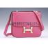 Replica Hermes Constance Pink with Golden Buckle