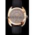 Hermes Dressage Light Brown Dial Rose Gold Case Black Leather Strap