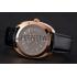 Hermes Dressage Light Brown Dial Rose Gold Case Black Leather Strap