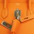 Hermes Original leather 6089 Ladies Cow Leather Orange Handbag