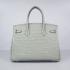 Hermes Birkin 6088 Ladies Handbag Grey -9d Replica