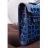 Hermes Kelly Longue Clutch Crocodile Leather Blue Electric 608167