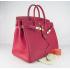 Hermes Birkin 6099 Handbag Cow Leather Red