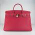 Hermes Birkin 6099 Handbag Cow Leather Red