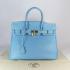 Hermes Birkin 6089 Ladies Cow Leather Blue Bag