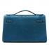 Cheap Hermes Clutches HK22 Ladies Ostrich Skin Blue Bag