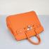 Hermes Original leather 6089 Handbag Cow Leather Orange