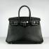 Hermes Birkin 6088 Ostrich Skin Black Handbag