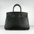 Hermes Birkin 6088 Ostrich Skin Black Handbag