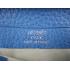 Hermes Wallet H006 Ladies Cow Leather Blue