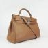 Hermes Kelly 6308 2way Cow Leather Coffee Handbag