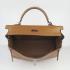 Hermes Kelly 6308 2way Cow Leather Coffee Handbag