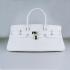 Cheap Hermes Birkin 6109 Handbag Cow Leather White