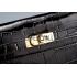 Hermes Kelly Longue Clutch Crocodile Leather Black  608165