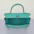 Hermes Original leather 6108 Ladies Cow Leather Green Handbag