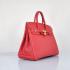 Hermes Original leather 6089 Handbag Lambskin Red