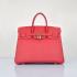 Hermes Original leather 6089 Handbag Lambskin Red