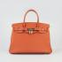 Cheap Hermes Birkin 6088 Handbag Cow Leather Orange