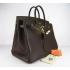 Hermes Birkin 6099 Handbag Cow Leather Brown