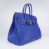 Hermes Original leather 6089 Handbag Lambskin Blue