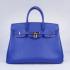 Hermes Original leather 6089 Handbag Lambskin Blue