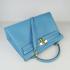 Hermes Kelly 6308 2way Cow Leather Blue Handbag