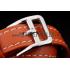 Hermes  MOP Dial Orange Elongated Leather Strap