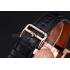 Hermes Heure H Black Dial Gold Case Black Leather Strap