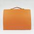 Hermes Briefcases 2813 Briefcase Cow Leather Orange Handbag