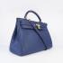 Hermes Kelly 6308 Ladies Cow Leather Blue Handbag