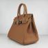 Hermes Birkin 6088 Handbag Cow Leather Coffee Replica