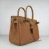 Hermes Birkin 6088 Handbag Cow Leather Coffee Replica